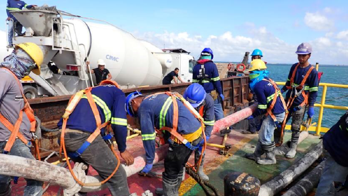 Rehabilitation of Two (2) Nos Breasting Dolphins - Concrete Placement